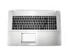 Tastatur inkl. Topcase US (englisch) schwarz/silber original für Asus Pro Essential P750LB