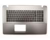 Tastatur inkl. Topcase FR (französisch) schwarz/silber original für Asus Pro Essential P750LB