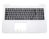 Tastatur inkl. Topcase DE (deutsch) schwarz/weiß original für Asus F555LF
