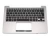 Tastatur inkl. Topcase ES (spanisch) schwarz/silber original für Asus VivoBook X202E