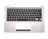 Tastatur inkl. Topcase FR (französisch) schwarz/silber original für Asus VivoBook X202E