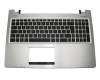 Tastatur inkl. Topcase SLO (slowakisch) schwarz/silber original für Asus A56CA