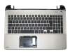 Tastatur inkl. Topcase DE (deutsch) schwarz/silber original für Toshiba Satellite L50-B