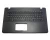 Tastatur inkl. Topcase SF (schweiz-französisch) schwarz/schwarz original für Asus F751LDV