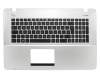Tastatur inkl. Topcase DE (deutsch) schwarz/silber original für Asus F751LK