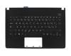 Tastatur inkl. Topcase IT (italienisch) schwarz/schwarz original für Asus X301A