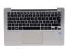 Tastatur inkl. Topcase UK (englisch) schwarz/silber original für Asus VivoBook X202E