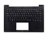 Tastatur inkl. Topcase DE (deutsch) schwarz/schwarz original für Asus F453MA