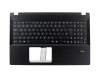 Tastatur inkl. Topcase DE (deutsch) schwarz/schwarz Fingerprint original für Asus Pro P2520LA