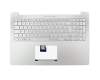 Tastatur inkl. Topcase DE (deutsch) silber/silber mit Backlight original für Asus N501JW