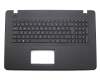 Tastatur inkl. Topcase DE (deutsch) schwarz/schwarz original für Asus F751MA