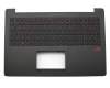Tastatur inkl. Topcase DE (deutsch) schwarz/schwarz mit Backlight original für Asus N501JW