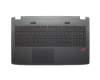 Tastatur inkl. Topcase DE (deutsch) schwarz/schwarz mit Backlight original für Asus ROG GL552JX