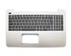 Tastatur (DE) inkl. Topcase (silber) für Asus VivoBook F555UA