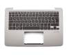 Tastatur inkl. Topcase DE (deutsch) schwarz/grau mit Backlight original für Asus ZenBook UX310UA