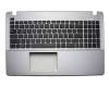 Tastatur inkl. Topcase US (englisch) schwarz/grau original für Asus F550VB