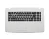Tastatur inkl. Topcase DE (deutsch) schwarz/weiß original für Asus F751LB