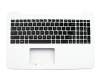 Tastatur inkl. Topcase US (englisch) schwarz/weiß original für Asus VivoBook F555BA
