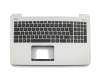 Tastatur inkl. Topcase DE (deutsch) schwarz/silber original für Asus F555UB