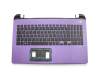 Tastatur inkl. Topcase DE (deutsch) schwarz/lila original für Toshiba Satellite L50-B