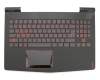 Tastatur inkl. Topcase DE (deutsch) schwarz/schwarz mit Backlight original für Lenovo Legion Y520-15IKBN (80WK)