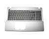 Tastatur inkl. Topcase DE (deutsch) schwarz/silber original für Asus X550VX