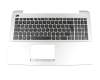 Tastatur inkl. Topcase DE (deutsch) silber/silber original für Asus VivoBook F555BA