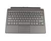 Tastatur inkl. Topcase DE (deutsch) grau/schwarz mit Backlight original für Lenovo IdeaPad Miix 520-12IKB (20M3/20M4/81CG)