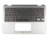 Tastatur inkl. Topcase DE (deutsch) schwarz/silber original für Asus VivoBook Flip 12 TP203MAH