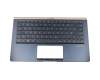 Tastatur inkl. Topcase DE (deutsch) schwarz/blau mit Backlight original für Asus ZenBook 13 UX333FLC