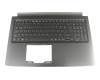 Tastatur inkl. Topcase DE (deutsch) schwarz/schwarz mit Backlight original für Acer Aspire 7 (A715-72G)