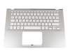 Tastatur inkl. Topcase DE (deutsch) silber/silber mit Backlight original für Asus X430FA