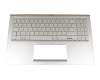 Tastatur inkl. Topcase DE (deutsch) silber/silber mit Backlight original für Asus ZenBook 15 UX533FAC