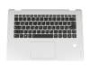 5CB0M32877 Original Lenovo Tastatur inkl. Topcase DE (deutsch) schwarz/wei&szlig; mit Backlight mit Aussparung f&uuml;r FingerPrint-Reader