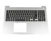 Tastatur inkl. Topcase DE (deutsch) schwarz/silber original für Dell Inspiron 15 (5570)