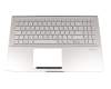 Tastatur inkl. Topcase DE (deutsch) silber/rosé mit Backlight original für Asus X531FA