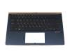 Tastatur inkl. Topcase RU (russisch) schwarz/blau mit Backlight original für Asus ZenBook 14 UX433FA