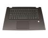 Tastatur inkl. Topcase US (englisch) grau/grau mit Backlight original für Lenovo IdeaPad Flex-15IWL (81SR)