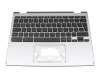Tastatur inkl. Topcase DE (deutsch) schwarz/silber original für Acer Chromebook Spin 11 (CP311-3H)