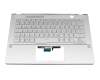 Tastatur inkl. Topcase DE (deutsch) silber/silber mit Backlight original für Asus ROG Zephyrus G14 GA401II