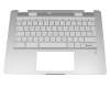 L79250-041 Original HP Tastatur inkl. Topcase DE (deutsch) wei&szlig;/silber mit Backlight