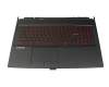 Tastatur inkl. Topcase DE (deutsch) schwarz/schwarz mit Backlight für MSI GL75 10SCSR/10SCXR (MS-17E8)