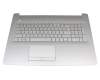 Tastatur inkl. Topcase DE (deutsch) silber/silber (PTP/DVD) für HP 17-ca3000