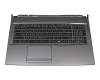 Tastatur inkl. Topcase FR (französisch) schwarz/anthrazit original für MSI Alpha 17 A4DE/A4DEK (MS-17EK)