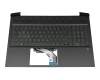 M02039-041 Original HP Tastatur inkl. Topcase DE (deutsch) schwarz/gr&uuml;n/schwarz mit Backlight