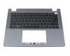 Tastatur inkl. Topcase US (englisch) schwarz/blau mit Backlight original für Acer TravelMate Spin P4 (TMP414RN-41)