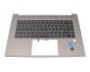 Tastatur inkl. Topcase DE (deutsch) schwarz/grau mit Backlight original für HP ZBook Studio G8