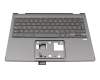 Tastatur inkl. Topcase DE (deutsch) dunkelgrau/grau original für Acer Chromebook Spin 713 (CP713-3W)