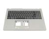Tastatur inkl. Topcase DE (deutsch) schwarz/grau mit Backlight original für Acer Aspire Vero 15 (AV15-52)