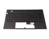 Tastatur inkl. Topcase DE (deutsch) schwarz/blau/schwarz mit Backlight original für Acer Swift 7 (SF714-52T)